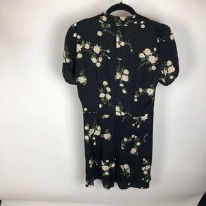 Black Floral Reformation Minidress